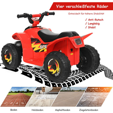 6V Elektro Kinderquad Mini Elektroquad Kinderauto 73 x 40 x 44,5 cm Rot