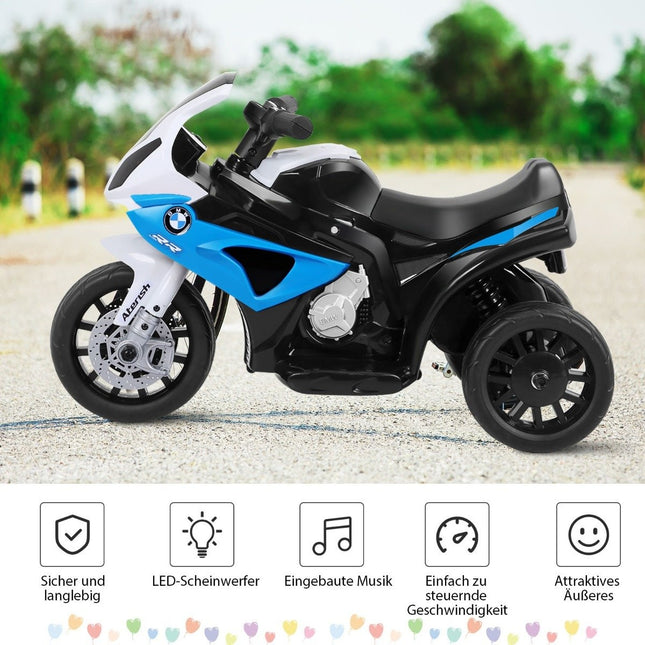6V Elektromotorrad Kindermotorrad Elektrofahrzeug für Kinder 66 x 37 x 44,5 cm Blau