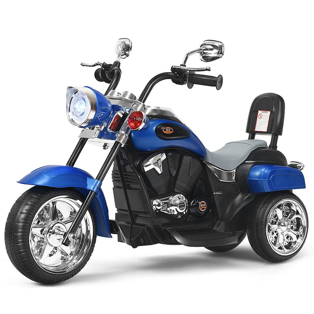 6V Elektromotorrad mit verstellbaren Scheinwerfern Motorrad 91 x 48 x 64 cm blau + schwarz