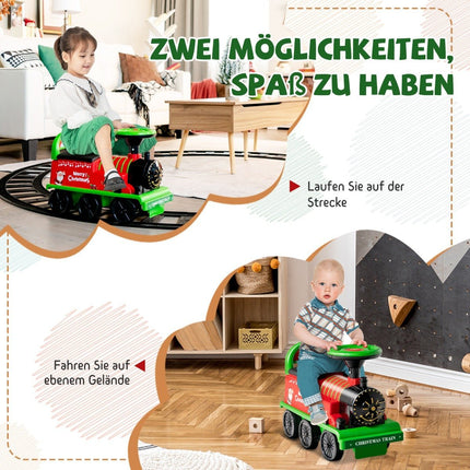 6V elektrische Kindereisenbahn mit 16 Schienenstücken für Kinder ab 3 Jahren. Grün