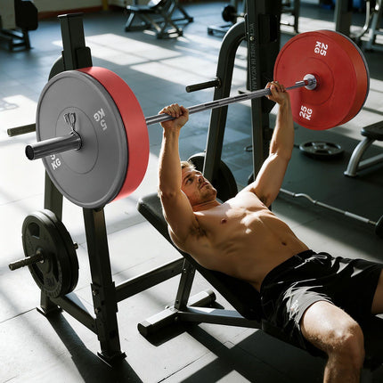 6 ft Barbell Bar, 2-Inch Plates, 500 lb, Chrome Grip