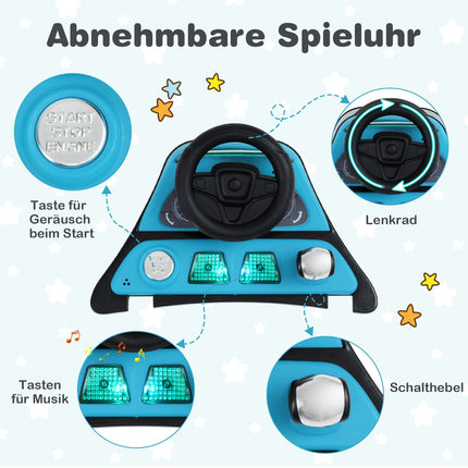 6-in-1 Babywalker, Höhenverstellbar, Blau