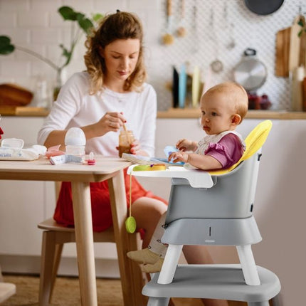 6-in-1-Wandelbarer Baby-Hochstuhl, 5-Punkt-Gurt, Tablett