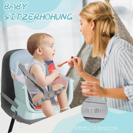 6-in-1-Wandelbarer Babyhochstuhl mit Sicherheitsgurt