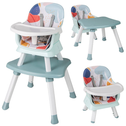 6-in-1-Wandelbarer Babyhochstuhl mit Sicherheitsgurt