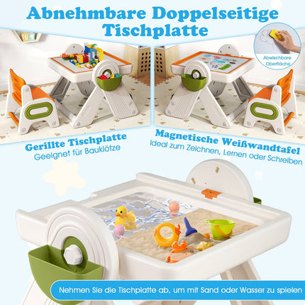 6-in-1 Kids Activity Table & Easel Set with Storage