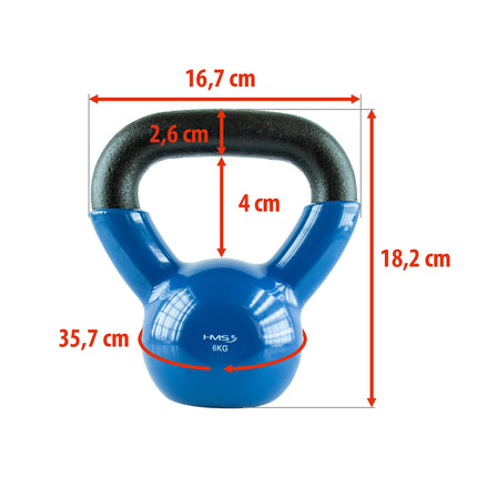 6 kg Gusseisen-Kugelhantel – Blau