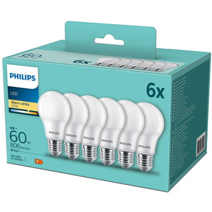 6er-Pack LED E27 Normal Frost 60W 806lm