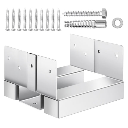6x6 Post Base Anchors, 10 Pack, 1-Inch Standoff