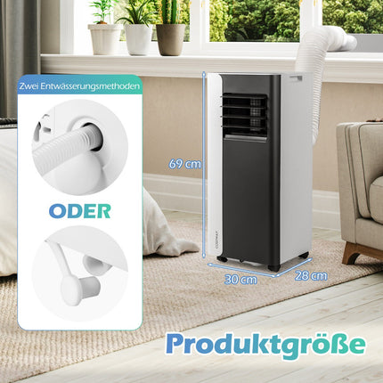 7000 BTU mobile Klimaanlage, 3-in-1, 28 m² Abdeckung