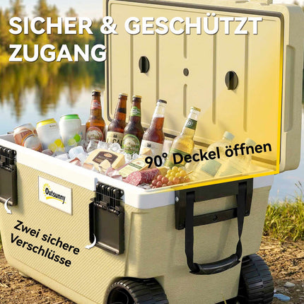 70L Kühlbox mit Rollen, 72 Stunden Isolierung, Ablassventil