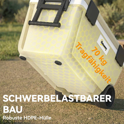 70L Kühlbox mit Rollen, 72 Stunden Isolierung, Ablassventil