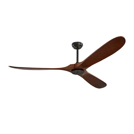 72-Inch Ceiling Fan Without Light, DC Remote, 3 Wood Blades
