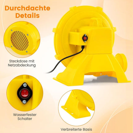 750W aufblasbares Gebläse mit Griff und Erdspießen