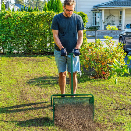 75L Metal Compost Spreader with Adjustable T-Handle