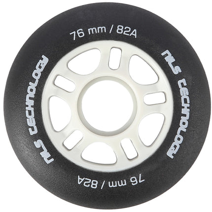 76x24 schwarze PU-Räder, 82A Härte, 4er-Set