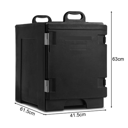 77L insulated box 5 pans food carrier cool box food warming container food carrier 61.5 x 41.5 x 63 cm black