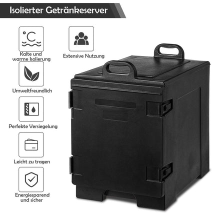 77L insulated box 5 pans food carrier cool box food warming container food carrier 61.5 x 41.5 x 63 cm black