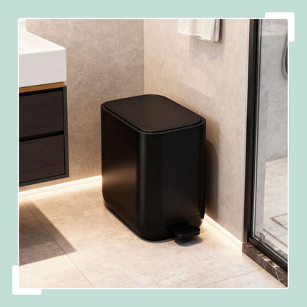 7L Square Pedal Bin – Kunststoff, Soft-Close Deckel