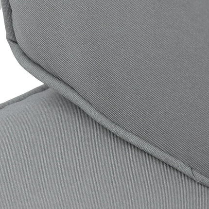 Gartenmöbel aus Polyrattan mit Hocker, grau