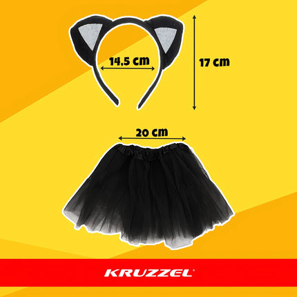 7-Piece Black Cat Costume for Kids, Ages 3-10
