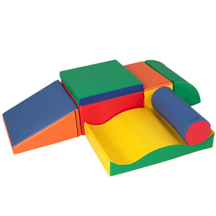 7-Piece Foam Climbing Blocks Set, Waterproof PU Covers