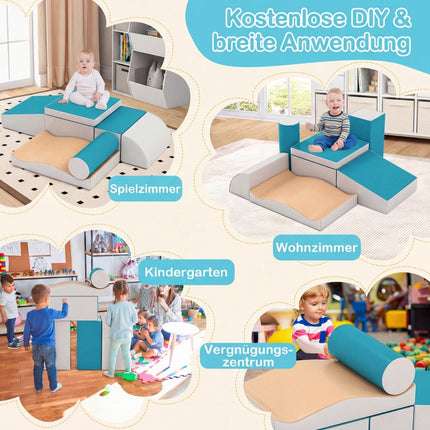 7-teiliges Schaumstoff-Kletterblock-Set für Kinder