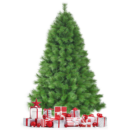 213 cm Künstlicher Weihnachtsbaum, mit Scharnieren, 808 Spitzen, Ständer