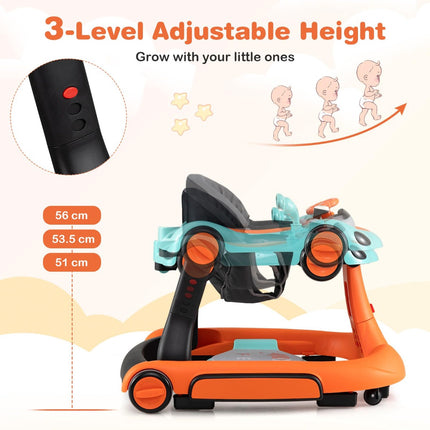 7-in-1 verstellbarer Babywalker mit Verdeck und Geschwindigkeitskontrolle