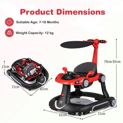 7-in-1 Baby Walker with Adjustable Height & Speed