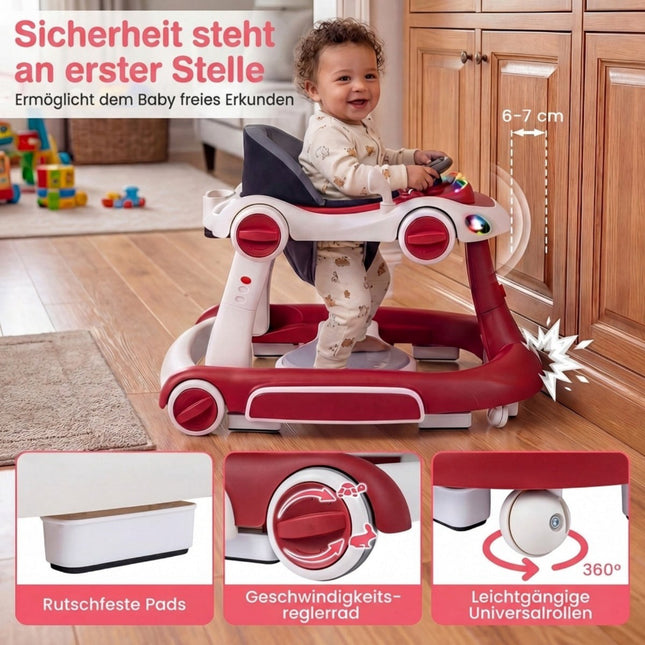 7-in-1 Babywalker mit verstellbarer Höhe und Geschwindigkeit