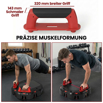 7-in-1 Liegestützbrett mit Rollen und Aufbewahrungsbasis