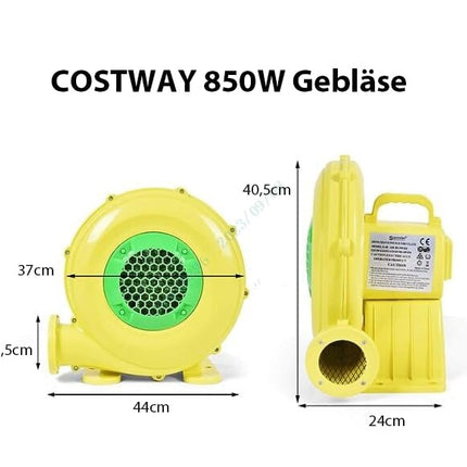 Gebläse, 850 W, energieeffiziente Luftpumpe für aufblasbares Spielzeug, Hüpfburg, 42 x 24 x 42 cm