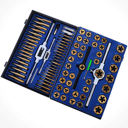 86-Piece Metric Tap and Die Set, Tungsten Steel, Tap Wrench