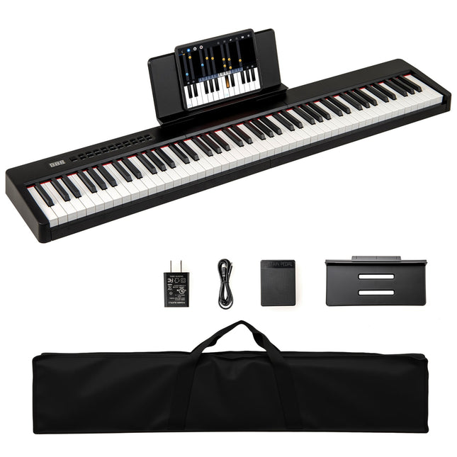 88-Tasten Digitalpiano, volle Größe, tragbar, Schwarz