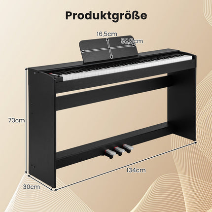 Digitální piano s 88 klávesami, kladívková vážená mechanika, stojan se 3 pedály