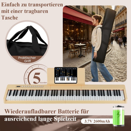 88-Tasten Digitalpiano, tragbares E-Piano in voller Größe