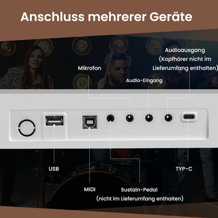88-Key Folding Digital Piano with 1000 Rhythms and Tones