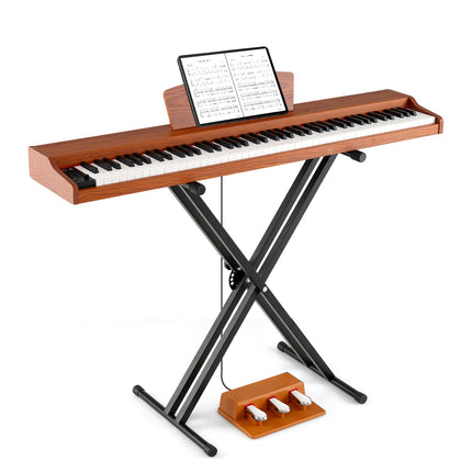 Digitální piano s 88 klávesami v plné velikosti, polovážená mechanika, stojan, pedály