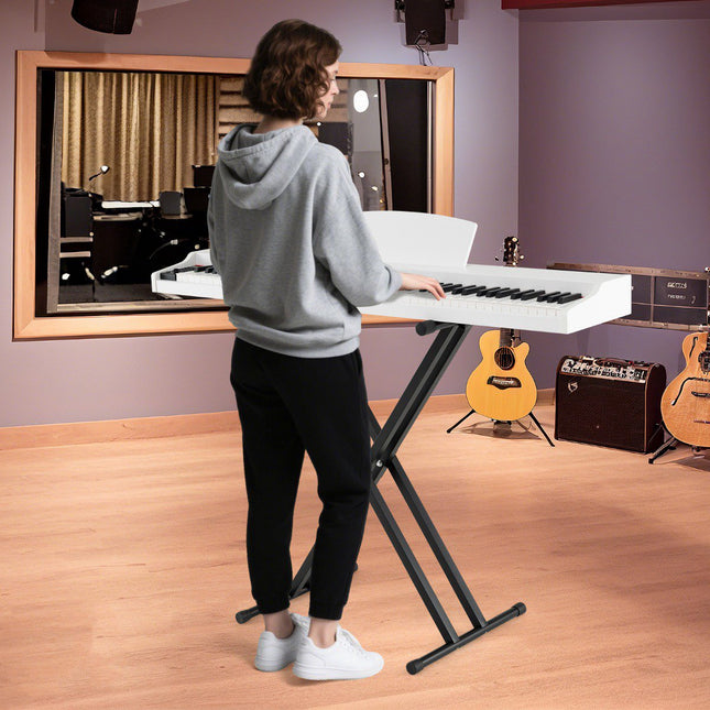 88-Tasten Digitalpiano Set, halbgewichtet, Ständer, Pedale, Weiß