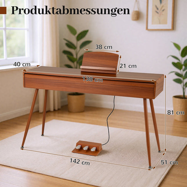 Digitalpiano mit 88 gewichteten Tasten und Dual-Keyboard-Modus