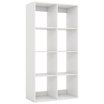 8-Würfel Bücherregal mit hinterer Schiene & Anti-Kipp-Kit, Weiß