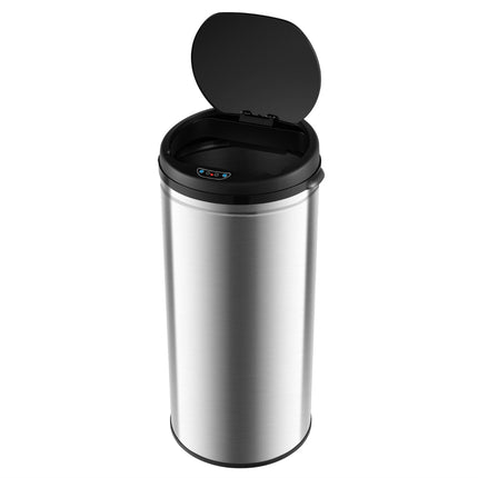 8 Gallon Touchless Motion Sensor Trash Can, Stainless Steel, Silver
