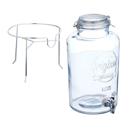 Distributeur de boissons 8 L avec support