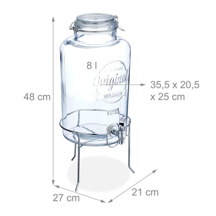 Distributeur de boissons 8 L avec support