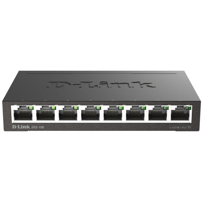8portový gigabitový switch, kompaktní design