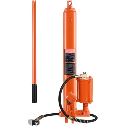 8-Ton Hydraulic Long Ram Jack with Air Pump, Clevis Base