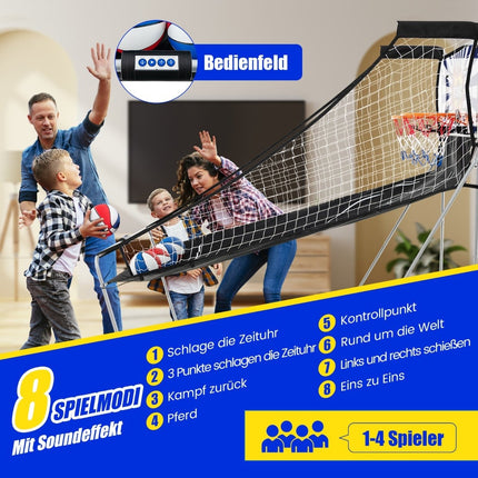 8-in-1 Arcade Basketball Game with 4 Balls & Pump