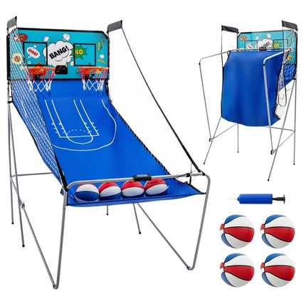 8-in-1-Basketballautomat mit 4 Bällen und Luftpumpe und 8 Spielmodi, Arcade-Basketballspiele, Grün