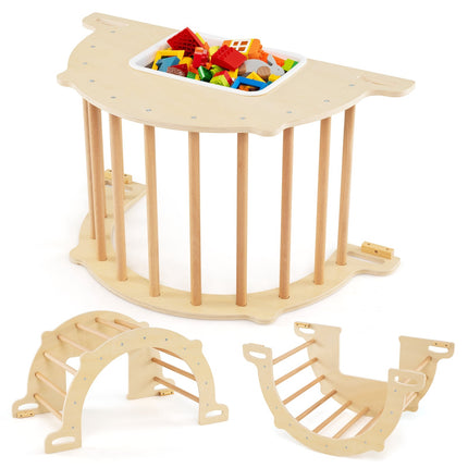 8-in-1 Climbing Arch with Storage Box, 90x50x48 cm